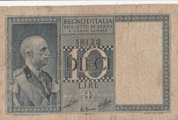 ITALIE 10 LIRES 1939