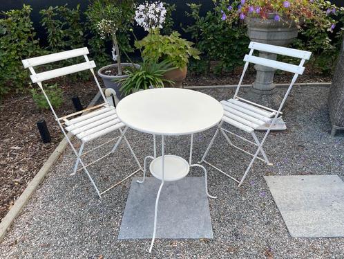 Set de bistrot, Jardin & Terrasse, Chaises de jardin, Utilisé, Métal, Pliant, Enlèvement