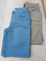Stevige lichtblauwe en groene jeans short jongen 140/10j C&A, Jongen, C&A, Ophalen of Verzenden, Broek