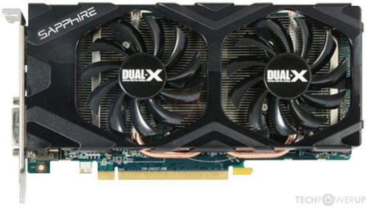 Sapphire HD 7850 Dual-X OC 2 GB, Computers en Software, Videokaarten, Gebruikt, AMD, PCI-Express 3.0, GDDR5, HDMI, DisplayPort