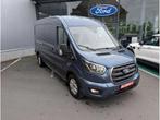 Ford Transit 2T Limited 350L L3H2 2.0TDCi 165pk A8 automaat, Auto's, Bestelwagens en Lichte vracht, Automaat, Stof, Gebruikt, Blauw