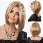 Luxe pruik bob model mix bruin en blond model Maddy, Handtassen en Accessoires, Uiterlijk | Haarverzorging, Verzenden, Nieuw, Pruik of Haarverlenging