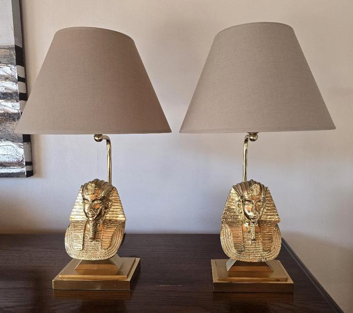 set van 2 vintage Farao tafellampen, Huis en Inrichting, Lampen | Tafellampen, Ophalen