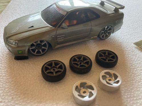 kyosho mini-z ma010 awd chassis + body skyline + extra's, Hobby en Vrije tijd, Modelbouw | Radiografisch | Auto's, Gebruikt, Auto onroad