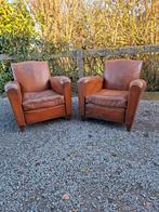 Paar paar echt gerestaureerde vintage clubstoelen, Antiek en Kunst, Ophalen of Verzenden