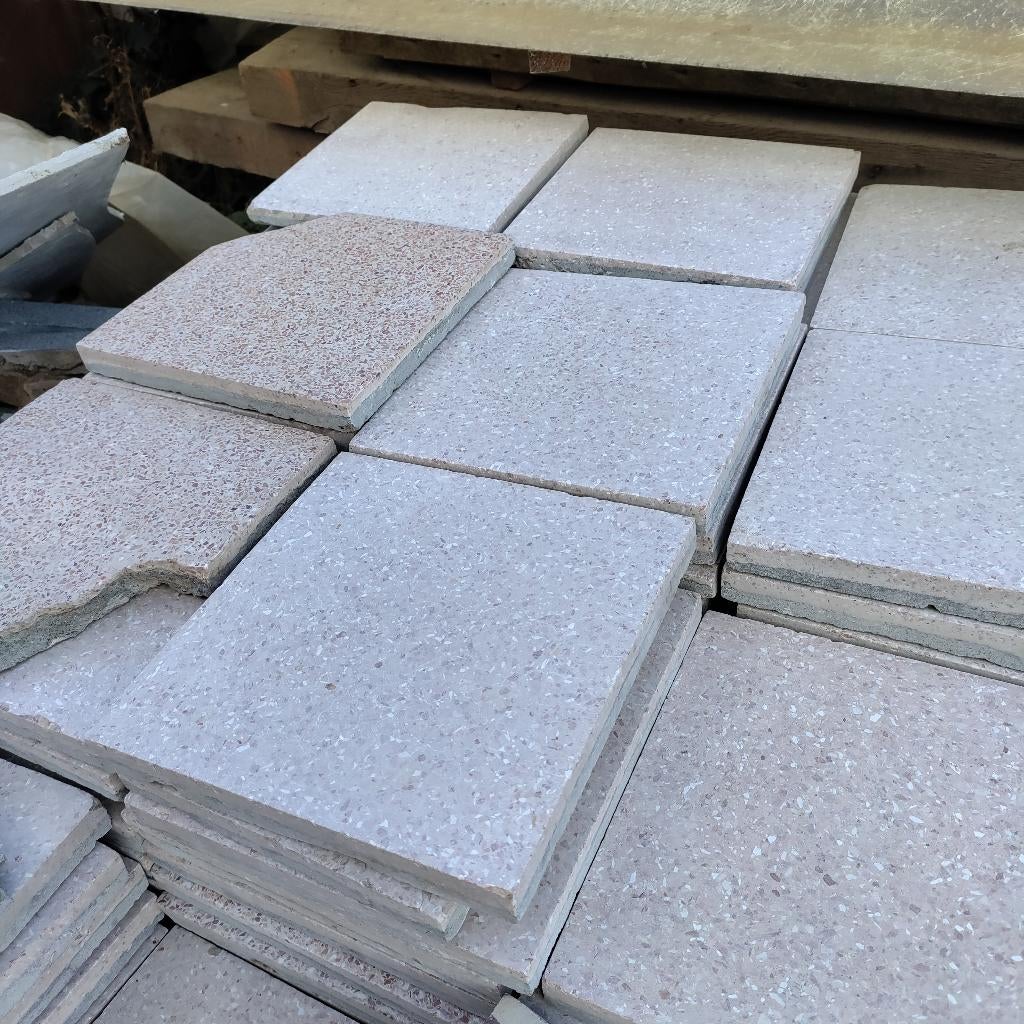 Oude terrazzo tegels, Bricolage & Construction, Dalles & Carrelages, Utilisé, Carrelage de sol, Autres matériaux, 20 à 40 cm, 20 à 40 cm