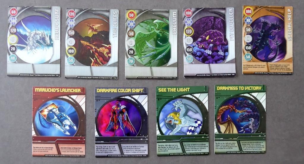 Lot 9 cartes Bakugan série 48c - 2008, Enlèvement ou Envoi, Utilisé