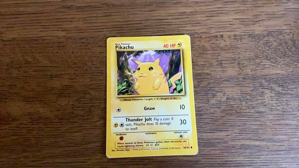 Cartes pokemon 1995, Enlèvement, Utilisé