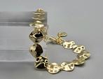 Goud op zilver design schakel armband. 2026/215, Ophalen of Verzenden, Nieuw, Goud, Goud