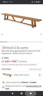 Zweedse bank teak houten, Ophalen