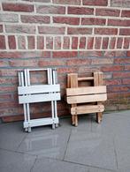 Stoeltjes voor vinken zetting,1 in hout en 1in aluminium,