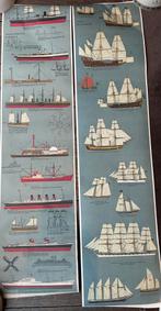 2 posters scheepvaart Gamla & Maskindrevne 104cm x 25cm, Verzamelen, Scheepvaart, Ophalen of Verzenden, Gebruikt, Kaart, Foto of Prent
