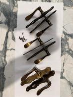 Oude bronzen deurklinken, Doe-het-zelf en Bouw, Ophalen of Verzenden, Gebruikt