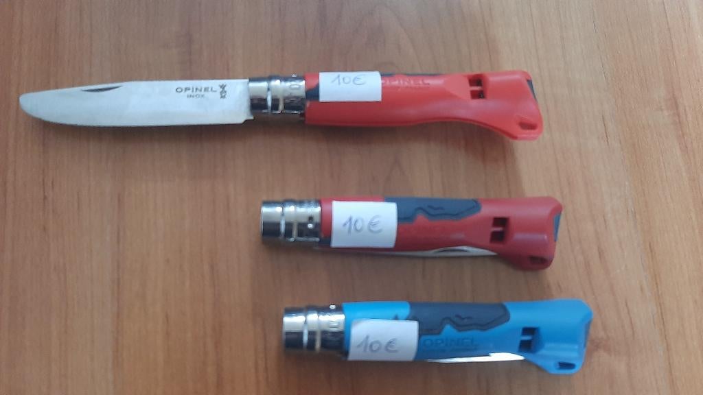 Opinel mesje met fluitje, Ophalen, Gebruikt