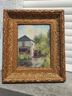 huile sur toile moulin a eau de naisse signe marchaut f, Enlèvement ou Envoi