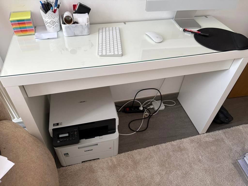 MALM Bureau ikea, Maison & Meubles, Bureaux, Enlèvement, Comme neuf, IKEA