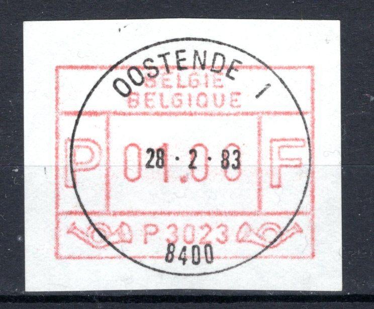 ATM 23A FDC 1983 Type II - Oostende 1, Ophalen of Verzenden, Gestempeld, 1e dag stempel, Postfris