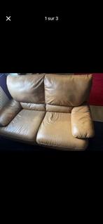 Canapé en cuir a donner, Ophalen, Zo goed als nieuw, Leer
