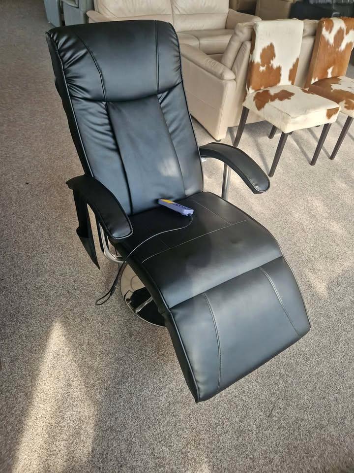 ZWARTE MASSAGE RELAXZETEL, Huis en Inrichting, Bureaustoelen, Gebruikt, Ophalen