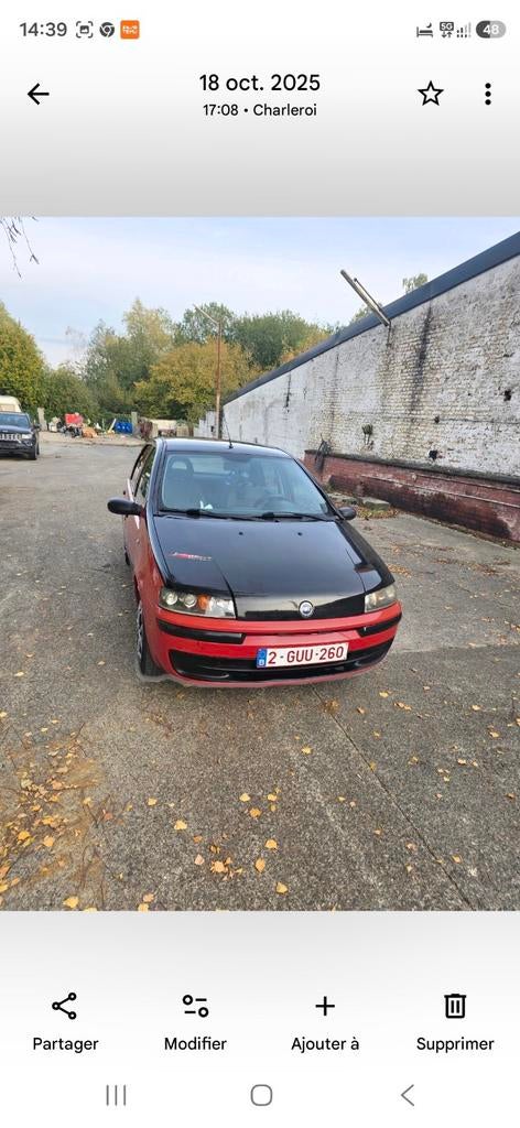 Giat punto 1200 cc essence .année 2002., Enlèvement