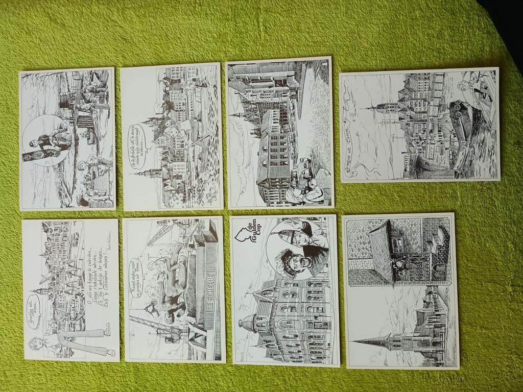 Oude prentkaarten Temse , Elversele , Tielrode ., Ophalen of Verzenden