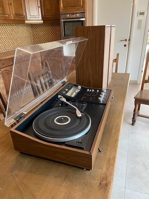 Kenwood vinyl-platenspeler + 2 boxen, TV, Hi-fi & Vidéo, Chaîne Hi-fi, Utilisé, Tuner ou Radio, Haut-parleurs, Autres marques