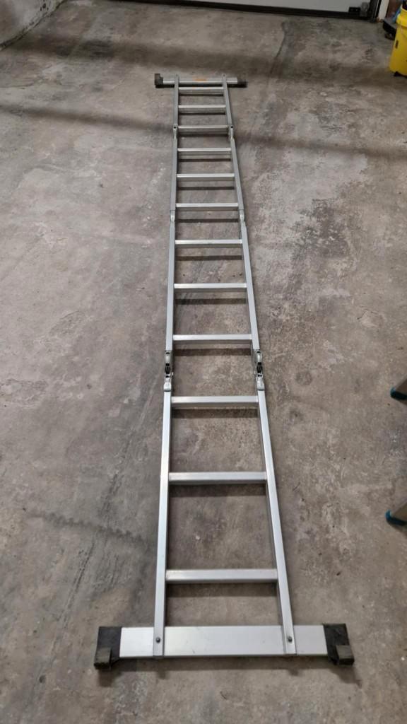 vouw ladder, Doe-het-zelf en Bouw, Ladders en Trappen, Zo goed als nieuw, Ladder, Ophalen