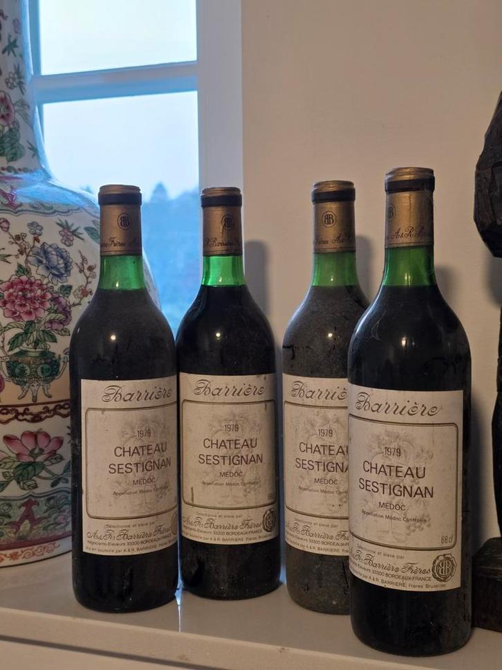 4 Bouteilles Rares - Château Sestignan 1979 - Médoc, Collections, Vins, Enlèvement