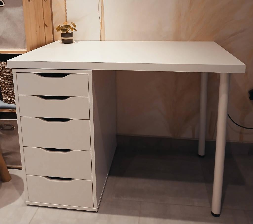 MALM Bureau avec tablette coulissante - blanc - IKEA