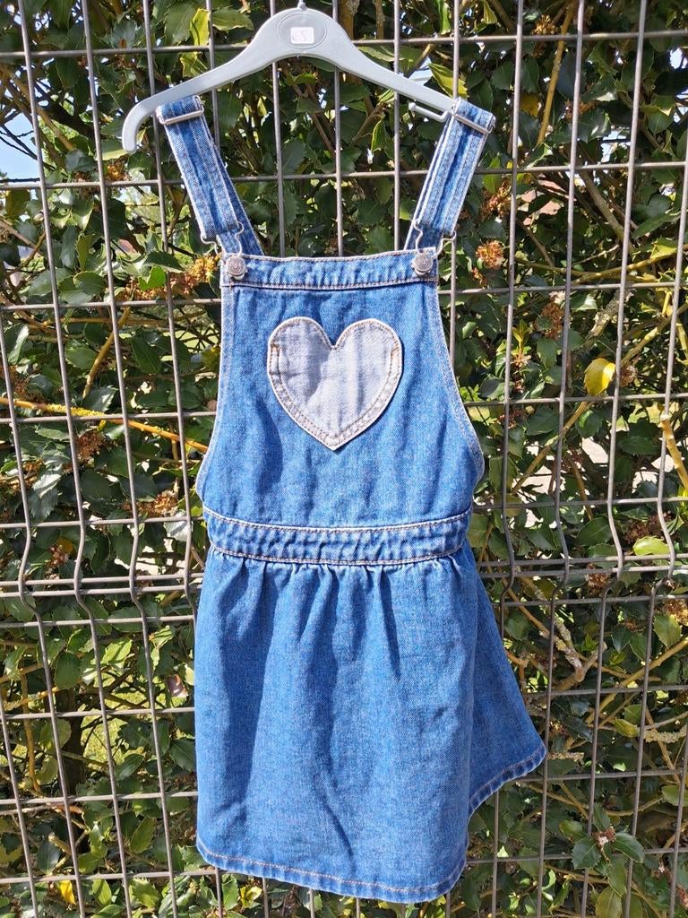 Jeanskleedje maat 128, Ophalen, Meisje, Zo goed als nieuw, Jurk of Rok