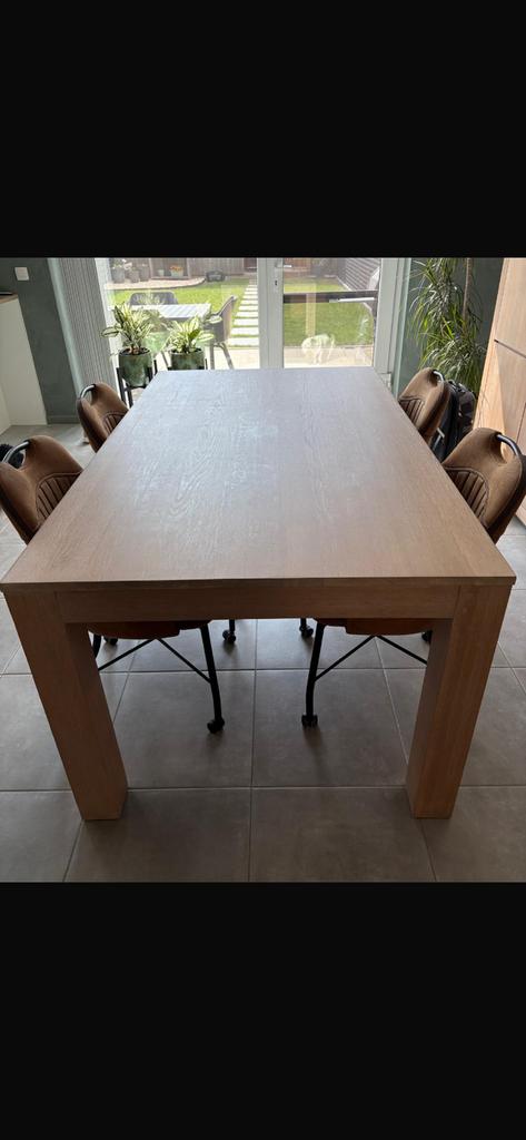 Eiken tafel, Huis en Inrichting, Ophalen, Zo goed als nieuw