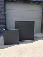 Hoge zwarte kleifiber bloembakken - PROMO, Tuin en Terras, Ophalen, Nieuw, 60 tot 100 cm, 60 cm of meer