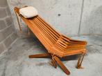 Ligstoel EcoChair eik, Tuin en Terras, Ophalen, Zo goed als nieuw, Hout, Inklapbaar