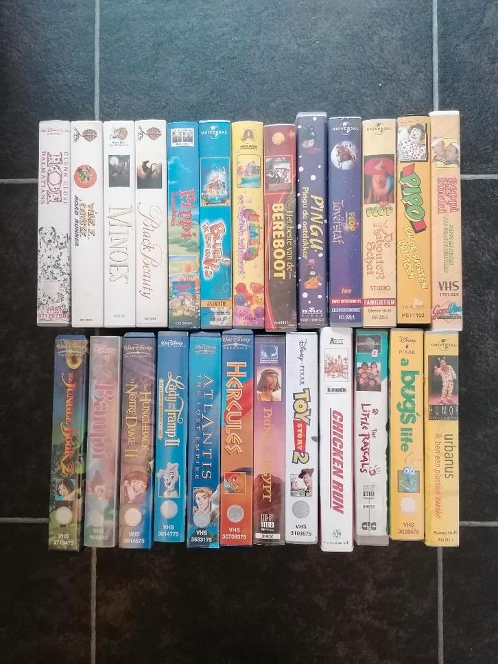 VHS 25x Disney en kinderfilms, Cd's en Dvd's, VHS | Kinderen en Jeugd, Gebruikt, Kinderprogramma's en -films, Ophalen of Verzenden