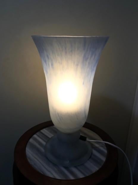 Lampe Murano design Scavo pâte de verre bleu vintage😍💎👌, Enlèvement ou Envoi