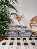 Vintage Expo 58 bijzettafeltje | fifties sidetable, 25 à 50 cm, Vintage fifties, Enlèvement, Utilisé