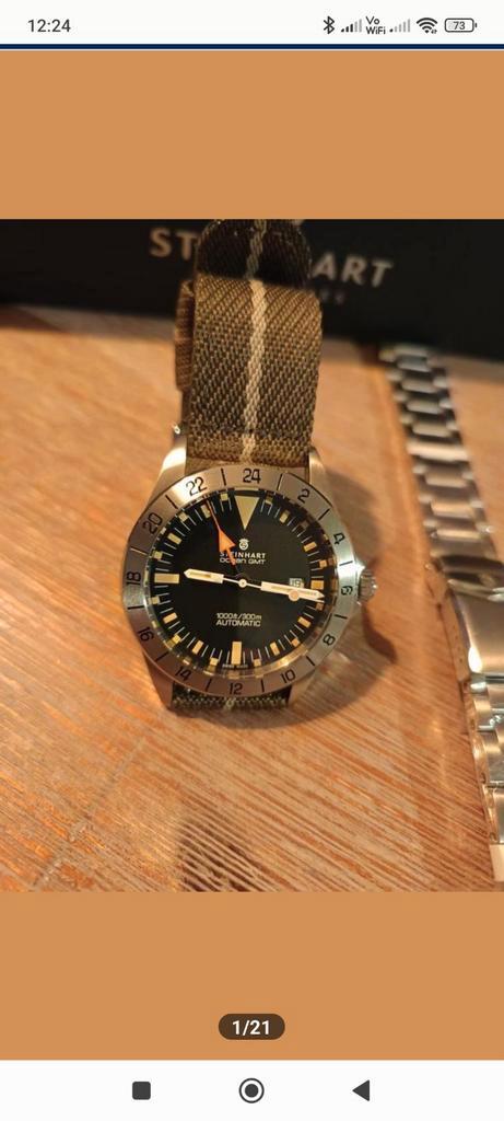 Steinhart ocean one vintage Gmt 42mm, Handtassen en Accessoires, Horloges | Heren, Ophalen of Verzenden