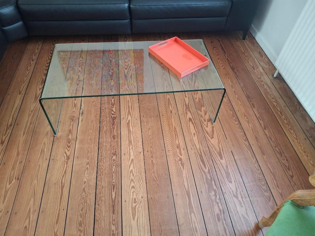 Table de salon, 100 à 150 cm, Verre, Enlèvement, Utilisé