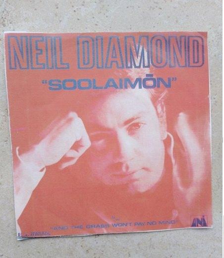 NEIL DIAMOND: "Soolaimon", Enlèvement ou Envoi, Pochette photo, Single, Utilisé