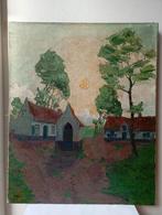 Mooi vintage origineel olieverfschilderij op doek, Antiek en Kunst, Ophalen of Verzenden