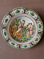 Vintage handgeschilderd Italiaans bord, Antiek en Kunst, Ophalen