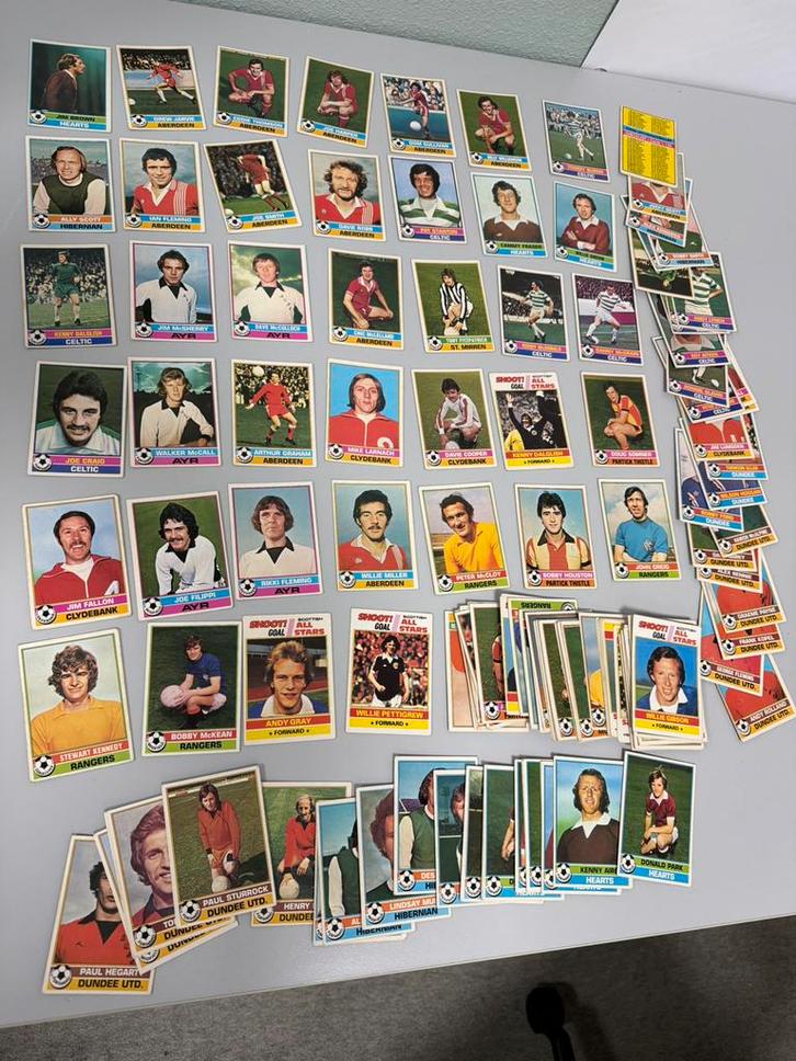 1977 Topps Voetbalplaatjes 150 stuks Vintage soccer Cards, Verzamelen, Sportartikelen en Voetbal, Zo goed als nieuw, Spelerskaart
