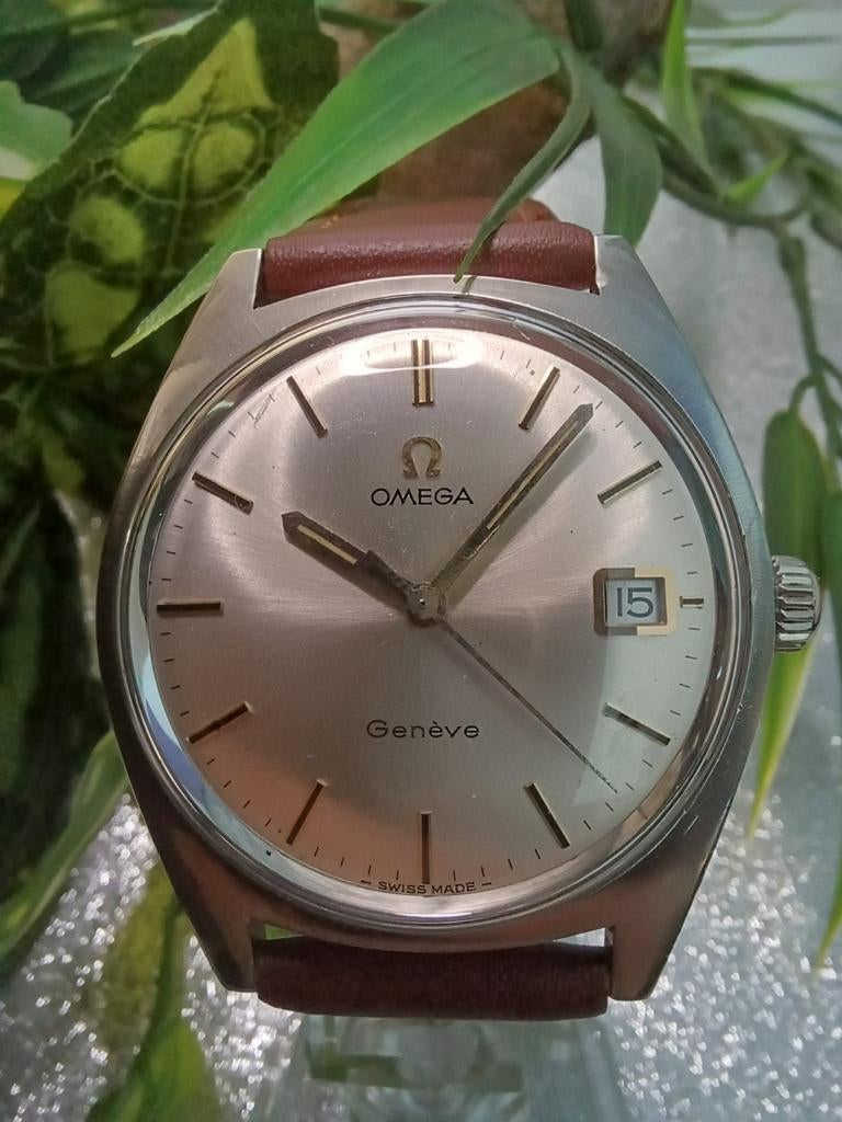 Omega Genève Date 1966 — Cal. 611 — Réf. 136.041 — révisée, Bijoux, Sacs & Beauté, Montres | Hommes, Montre-bracelet, Enlèvement