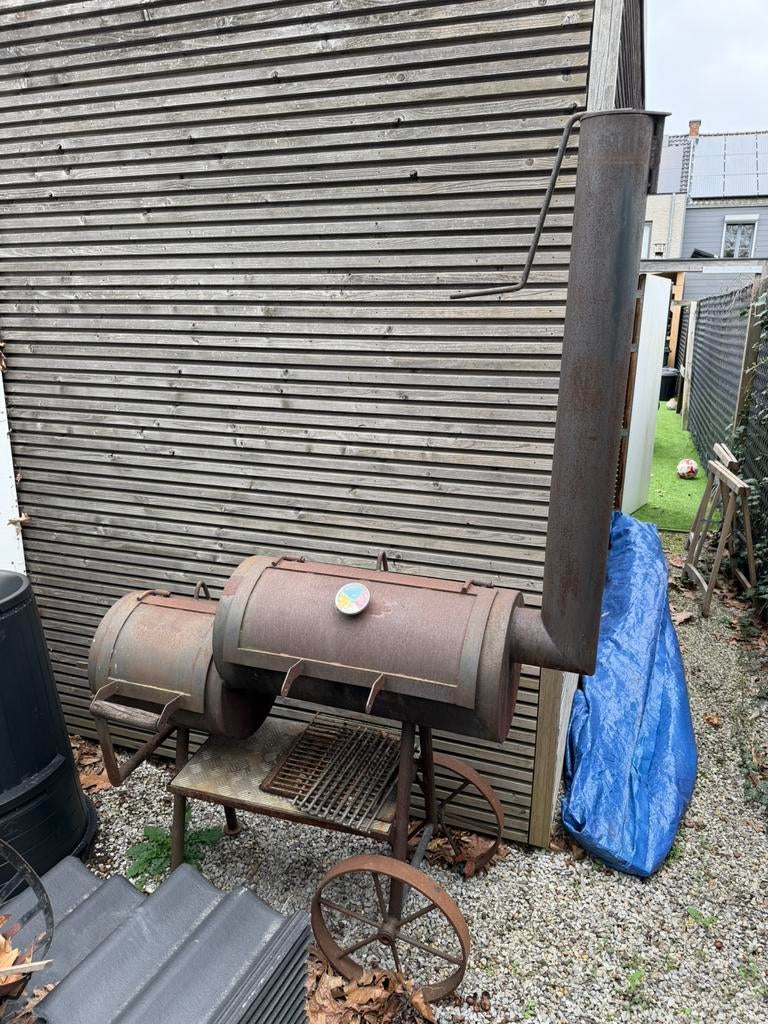 oklahoma bbq, Tuin en Terras, Houtskoolbarbecues, Ophalen, Zo goed als nieuw
