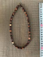 Bruine ketting, Bijoux, Sacs & Beauté, Colliers, Enlèvement ou Envoi, Comme neuf, Brun