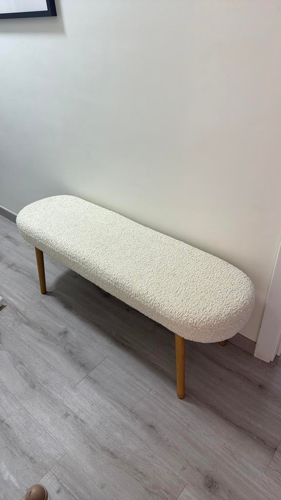 Zitbank poef, Ophalen, Zo goed als nieuw, Hout, Minder dan 150 cm