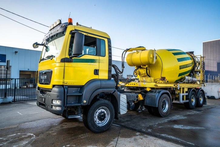 MAN TGS 18.440 BLS 4x4 (+cardan)+STETTER 10M3 (bj 2011), Auto's, Vrachtwagens, Bedrijf, Te koop, Airconditioning, Elektrische ramen