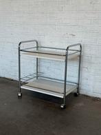 Desserte / bar cart design chromé – style moderniste, Maison & Meubles, Enlèvement, Utilisé, Métal