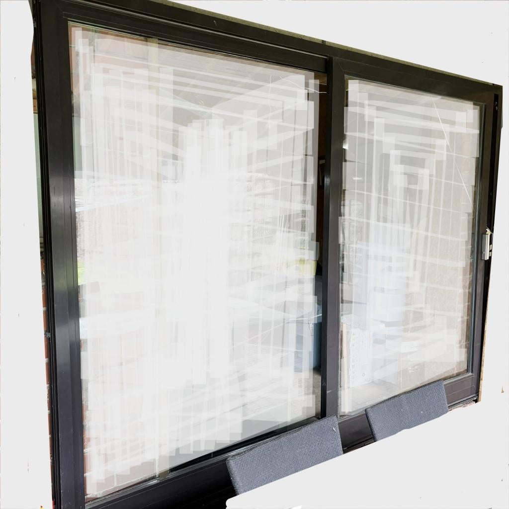 Schuifraam alu 313x225cm, Ophalen, Gebruikt, 225 cm of meer, Aluminium