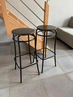 Lot de deux tabourets, bois et métal, Enlèvement, Bois